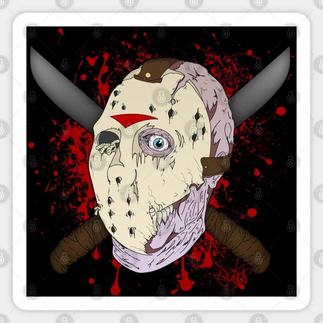 Lake Side Slasher Sticker by schockgraphics